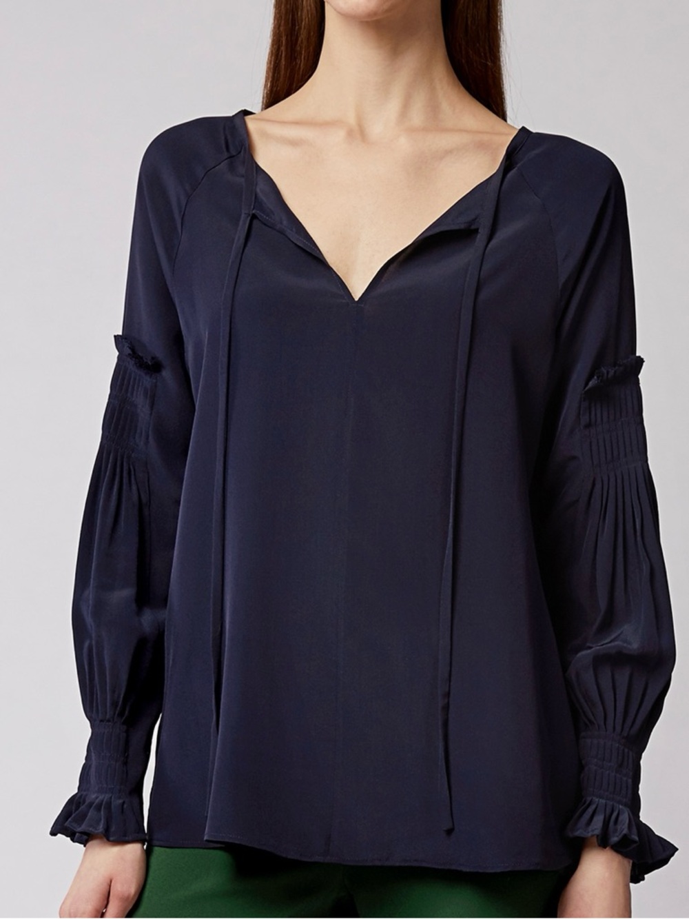 Sea NY  100%Silk Navy top